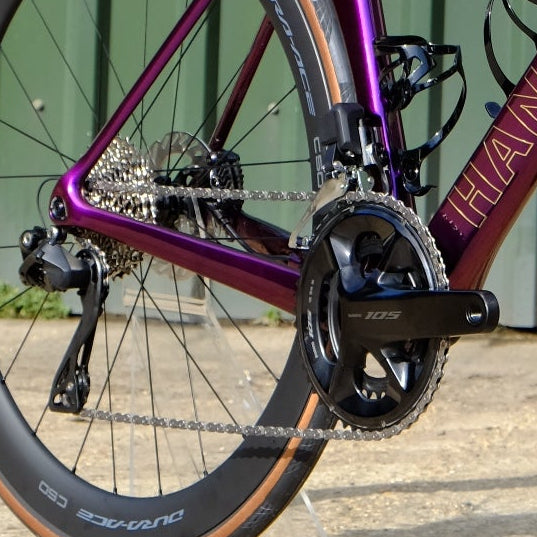 Handsling A1R0evoS Shimano 105 Di2 purple road bike