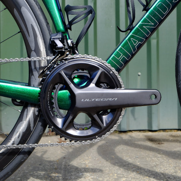 Handsling A1R0evoS Shimano Ultegra Di2 road bike in Marine Dream colour.