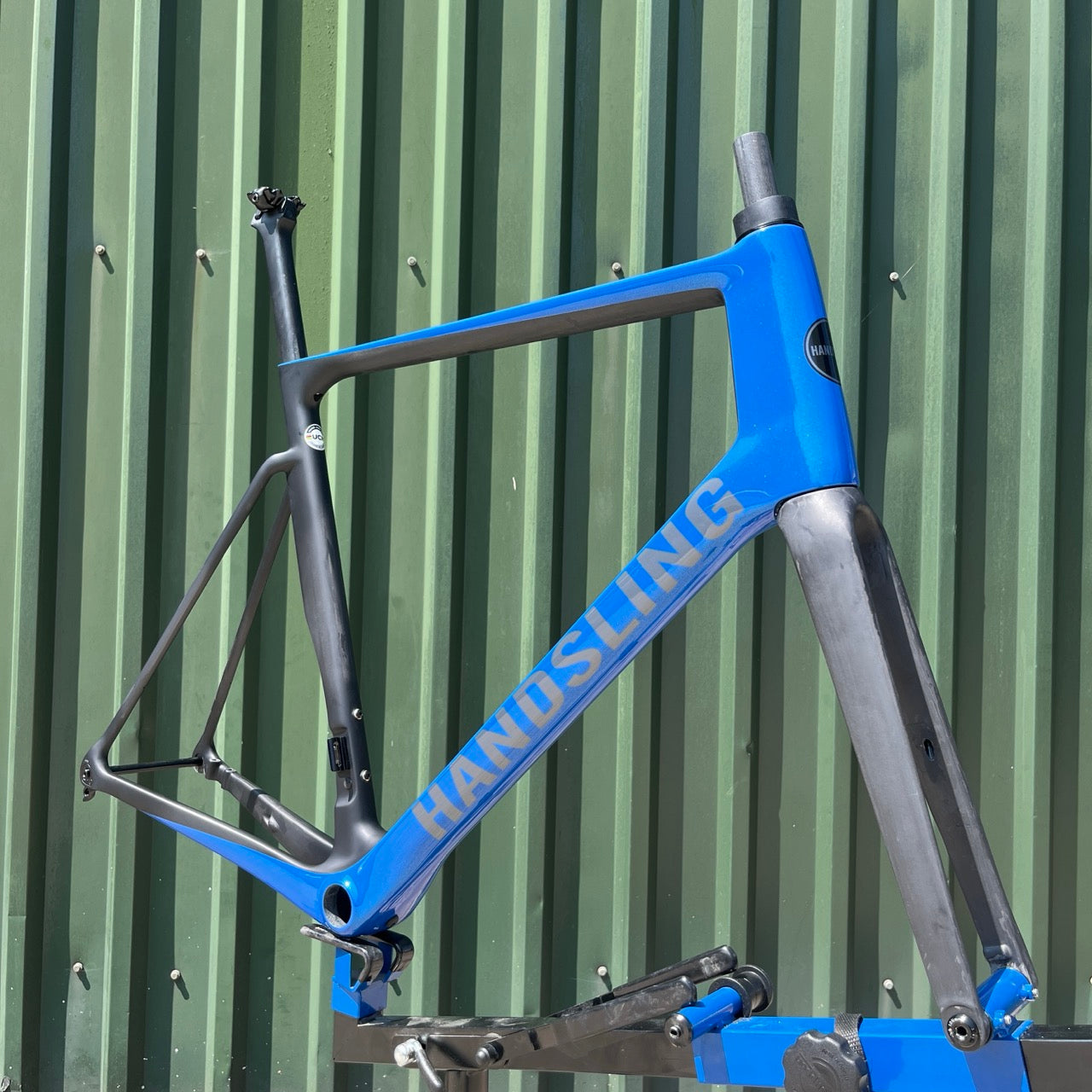 Handsling A1R0evo Road Frame - Cobalt Blue with Matte Fork