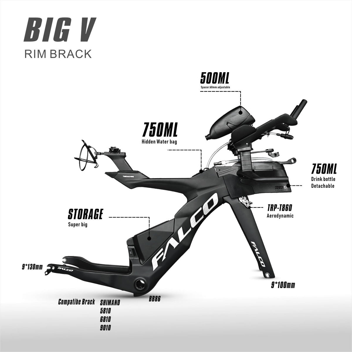 FALCO Big V Triathlon Frameset