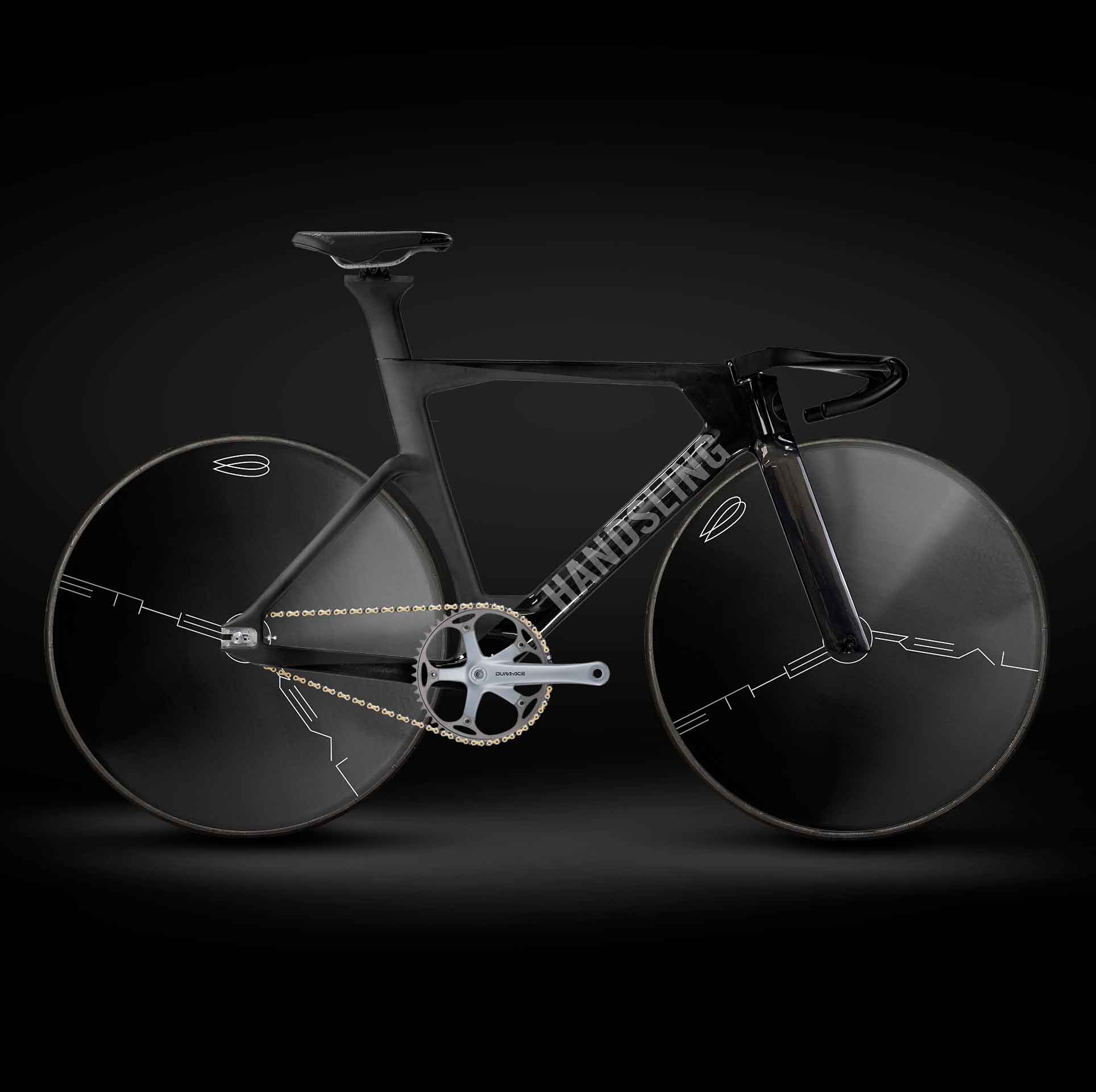 Black cheap track bike