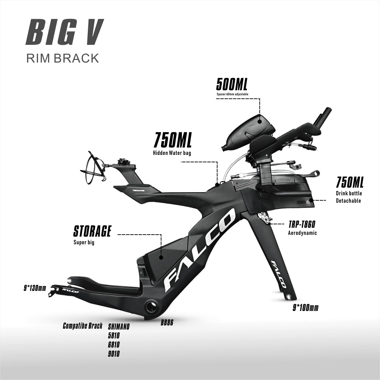 FALCO Big V Triathlon Frameset